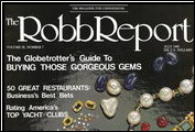 <em>The Robb Report</em>´s "We Address Success" ad campaign features Alfred DiMora with a Clenet in July 1985.