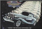 The front cover of the October-December 1986 issue of <em>Automotive Hall of Fame News</em> proclaims Clenet as the Official Centennial Car.