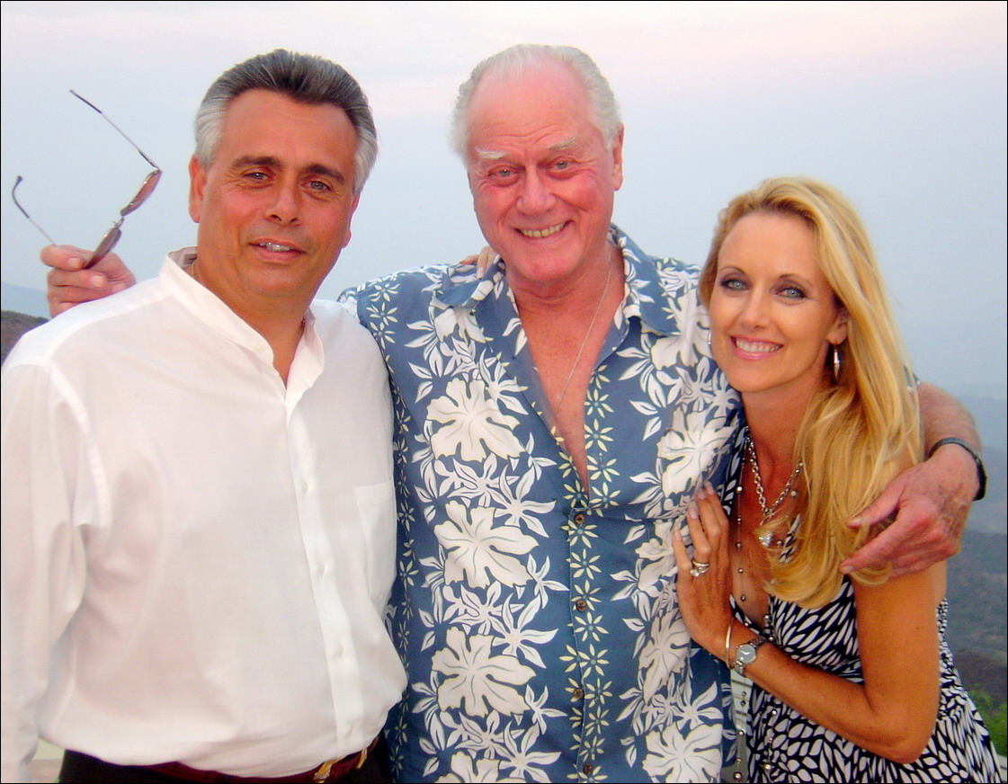 Alfred DiMora, Larry Hagman, and Yvonne DiMora