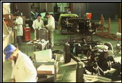 Alfred DiMora is in the upper left corner of this picture of the Factory 1 production floor.