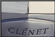 The etched glass hood ornament adds to the distinctiveness of the Clenet.
