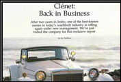 <em>Collectible Automobile</em> runs a six-page article on the Clenet´s resurgence in September 1985.
