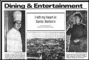 Alfred DiMora shows his marketing creativity by getting coverage in Dining news by chauffeuring food critics in his Clenet Series IIs in December 1986.