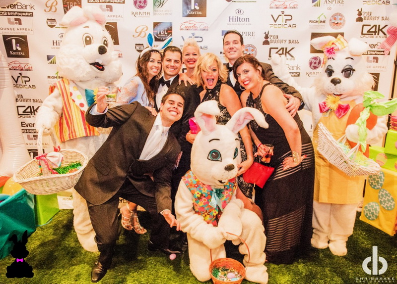 Guests on the green carpet at last year’s Bunny Ball